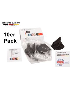 10 x FFP2  Maske schwarz  MADE IN GERMANY Sparpack mit dermatest