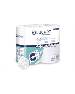 Lucart  AQUASTREAM 4 - Selbstauflösendes Toilettenpapier für Camping und Boot WC Papier