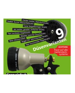 Gartenspritze mit 9 Düsenvarianten