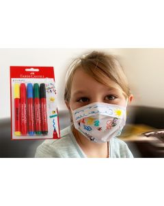 Textilstift für Mundmaske - Für Groß und Klein ein riesen Spaß eigenes Design auf Maske malen