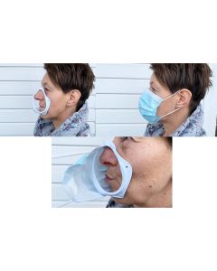 Maskenhalter für Lippenstiftschutz - besseres Sprechen und Atmen unter Mundschutz