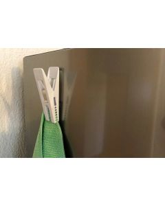 Klammer mit Magnet für Tücher an Wand ,Fliesen, Spiegel