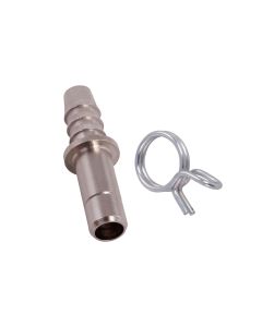 8.2 Adapter Metall + Spannschelle - Schlauchverbinder für Gewebeschlauch 8.2
