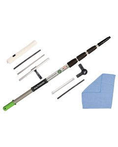 6 Meter Teleskop Fensterwischer Set 35/40cm zur Glasreinigung Fensterreinigung Solarreinigung