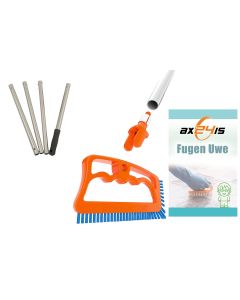 Fugeneiniger Fuginator® komplett Set Fugenbürste, Adapter, Stiel, Chemie Fugenuwe