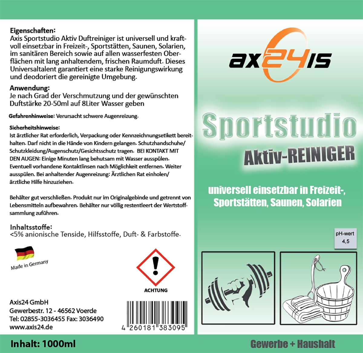 Sportstudioreiniger Sportstudioreiniger